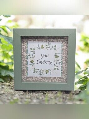 Sow Kindness Shadow Box Wall Art - Handcrafted
